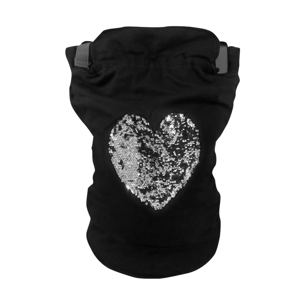 Mochila ergonómica "corazón de lentejuela"